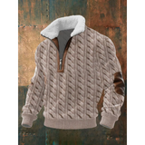 Fleece trui met hoge gevoerde kraag