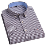 Stefen klassiek katoenen overhemd voor heren – slim-fit met stijlvol patroon, ademend en comfortabel, ideaal voor werk, casual of feestelijke gelegenheden.