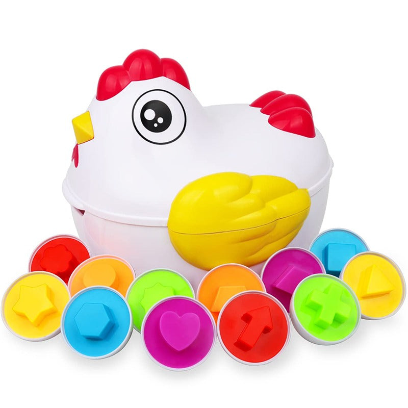 EggyBrain interactieve kinderpuzzel – educatief spel voor kinderen, stimuleert vormen- en kleurenherkenning, probleemoplossend denken en fijne motoriek.