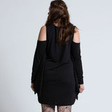 Halloween mini jurk – gothic spin kostuum voor dames, speels en comfortabel ontwerp met spinnendetails, perfect voor Halloween en verkleedfeesten.
