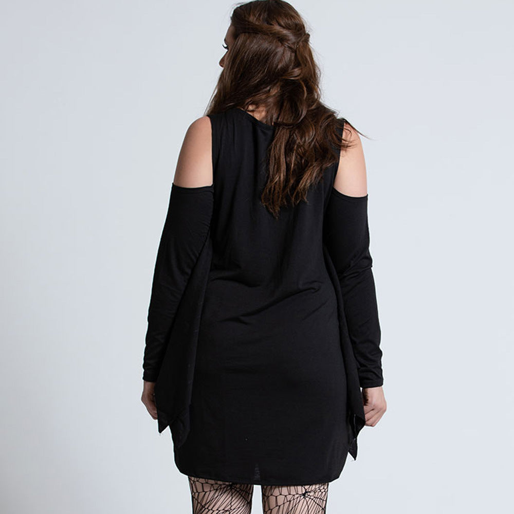 Halloween mini jurk – gothic spin kostuum voor dames, speels en comfortabel ontwerp met spinnendetails, perfect voor Halloween en verkleedfeesten.