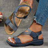 Dames Sandalen met Plateauzool en Klittenbandsluiting