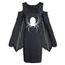 Halloween mini jurk – gothic spin kostuum voor dames, speels en comfortabel ontwerp met spinnendetails, perfect voor Halloween en verkleedfeesten.
