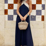 Elegante Maxi Jurk met Open Rug