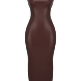 Mouwloze Maxi Jurk met Aansluitende Pasvorm