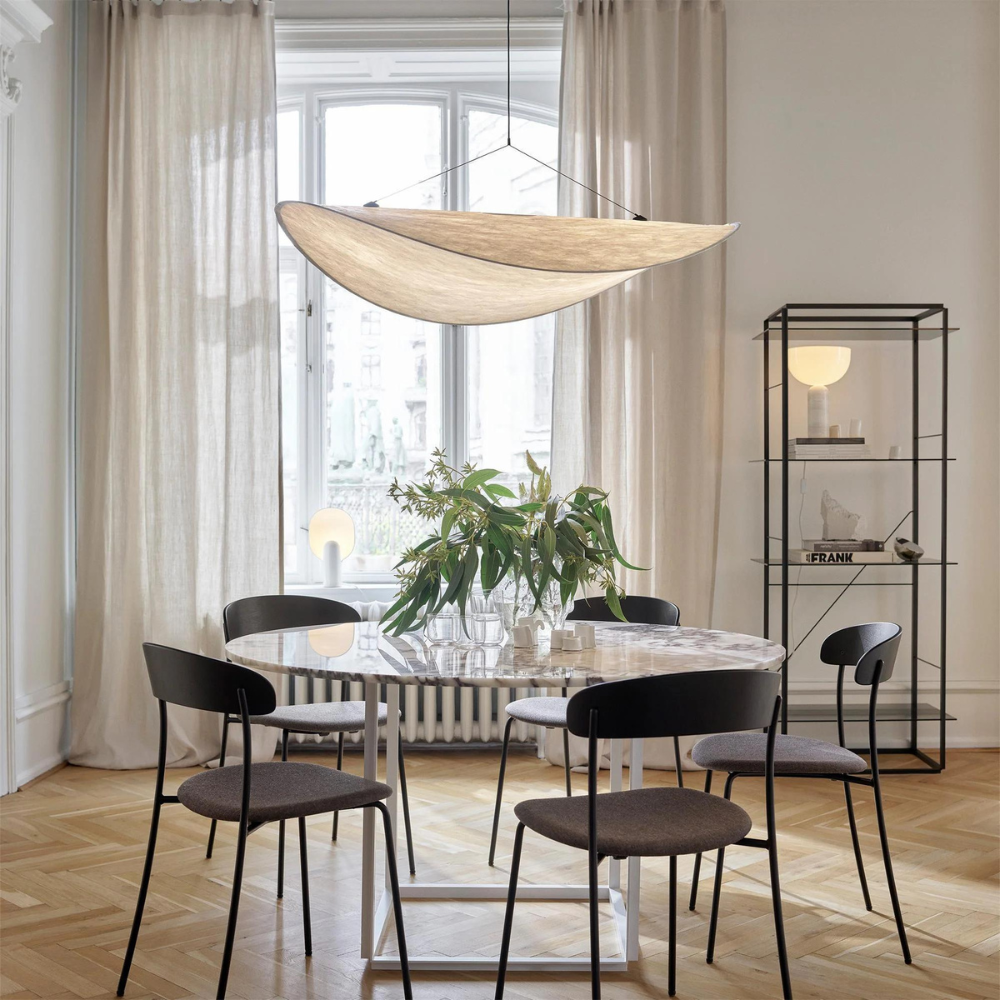 Design Hanglamp Japandi – luxe boho plafondlamp in natuurlijke tinten, hoogwaardig materiaal en moderne stijlvolle verlichting voor elk interieur.