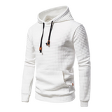 Sweater met capuchon, ribboorden en kangoeroezak