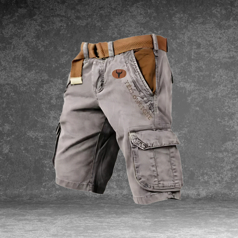 Korte cargo broek voor heren – stevige stof met functionele zakken en comfortabele, ontspannen pasvorm voor casual zomerse looks