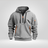 Half zip hoodie met zakken en regular fit
