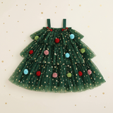LittleStar magische kerstjurk voor meisjes – feestelijke jurk van zachte, comfortabele stof met glinsterende details, perfect voor kerst en speciale gelegenheden.