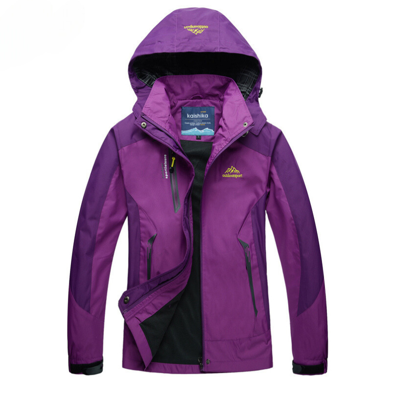 Dames waterdichte regenjas in diverse kleuren – lichtgewicht, ademend materiaal en comfortabele pasvorm voor natte dagen.