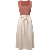 Traditionele jurk met lange mouwen – midi damesjurk van hoogwaardige stof met elegante pasvorm, perfect voor formele gelegenheden en klassieke feestjes.