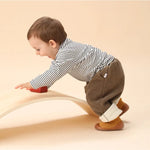 MiniKicks anti-slip peuter sokschoenen – zachte, rekbare stof met gripzool voor optimale veiligheid en comfort tijdens het spelen.