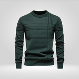 Gebreide heren trui slim fit katoenmix