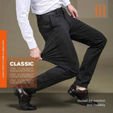 Klassieke stretch broek voor heren met zakken