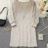 Gebreide Off-Shoulder Jurk voor Dames