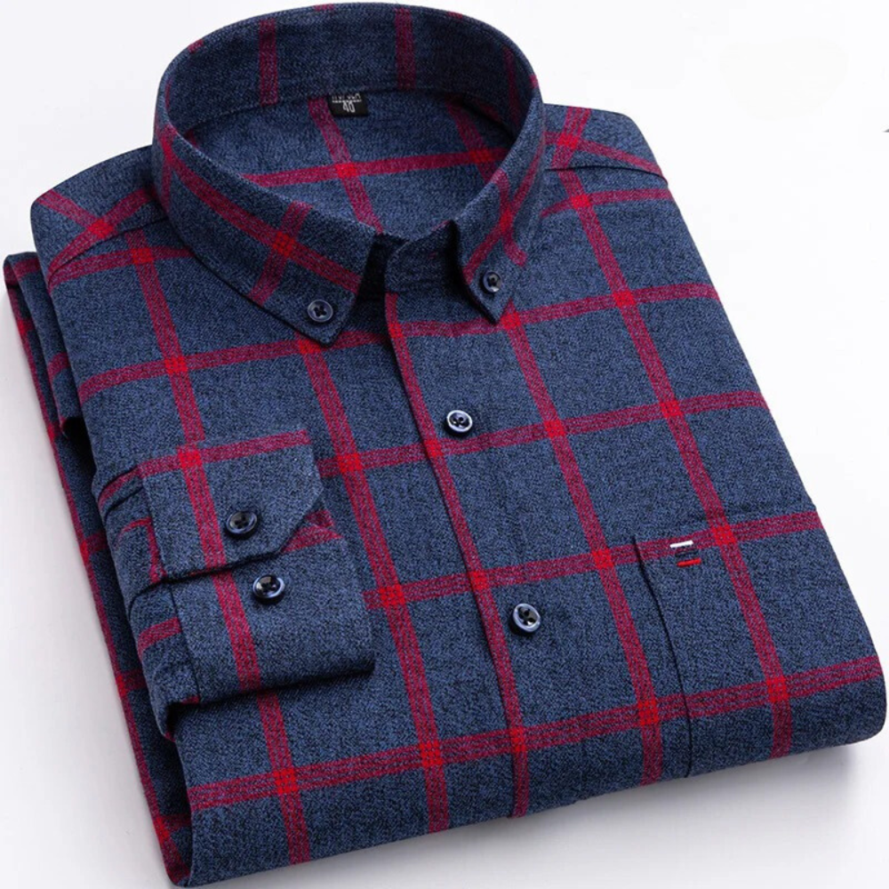 Heren geruit overhemd in diverse kleuren – zachte katoenen stof, regular fit pasvorm en tijdloze casual stijl.