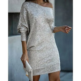 Gebreide Off-Shoulder Jurk voor Dames