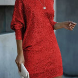 Gebreide Off-Shoulder Jurk voor Dames