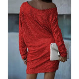 Gebreide Off-Shoulder Jurk voor Dames