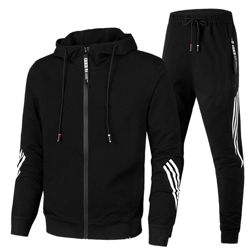 Willem comfortabel trainingspak voor heren – zachte en ademende set met broek en hoodie, ideaal voor sporten, casual wear en actieve vrijetijdsbesteding.