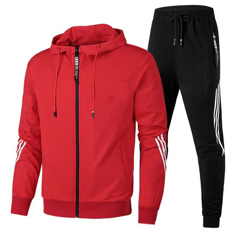 Willem comfortabel trainingspak voor heren – zachte en ademende set met broek en hoodie, ideaal voor sporten, casual wear en actieve vrijetijdsbesteding.