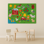 Liora viltbord voor kinderen – educatief en creatief speelbord van zacht vilt, ideaal voor knutselactiviteiten en het ontwikkelen van fijne motoriek.