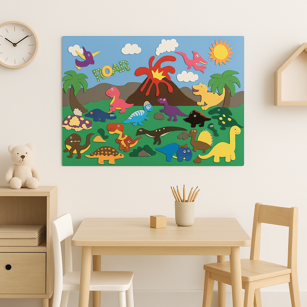Liora viltbord voor kinderen – educatief en creatief speelbord van zacht vilt, ideaal voor knutselactiviteiten en het ontwikkelen van fijne motoriek.