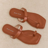 Dames Sandalen met Teenlus en Platte Zool