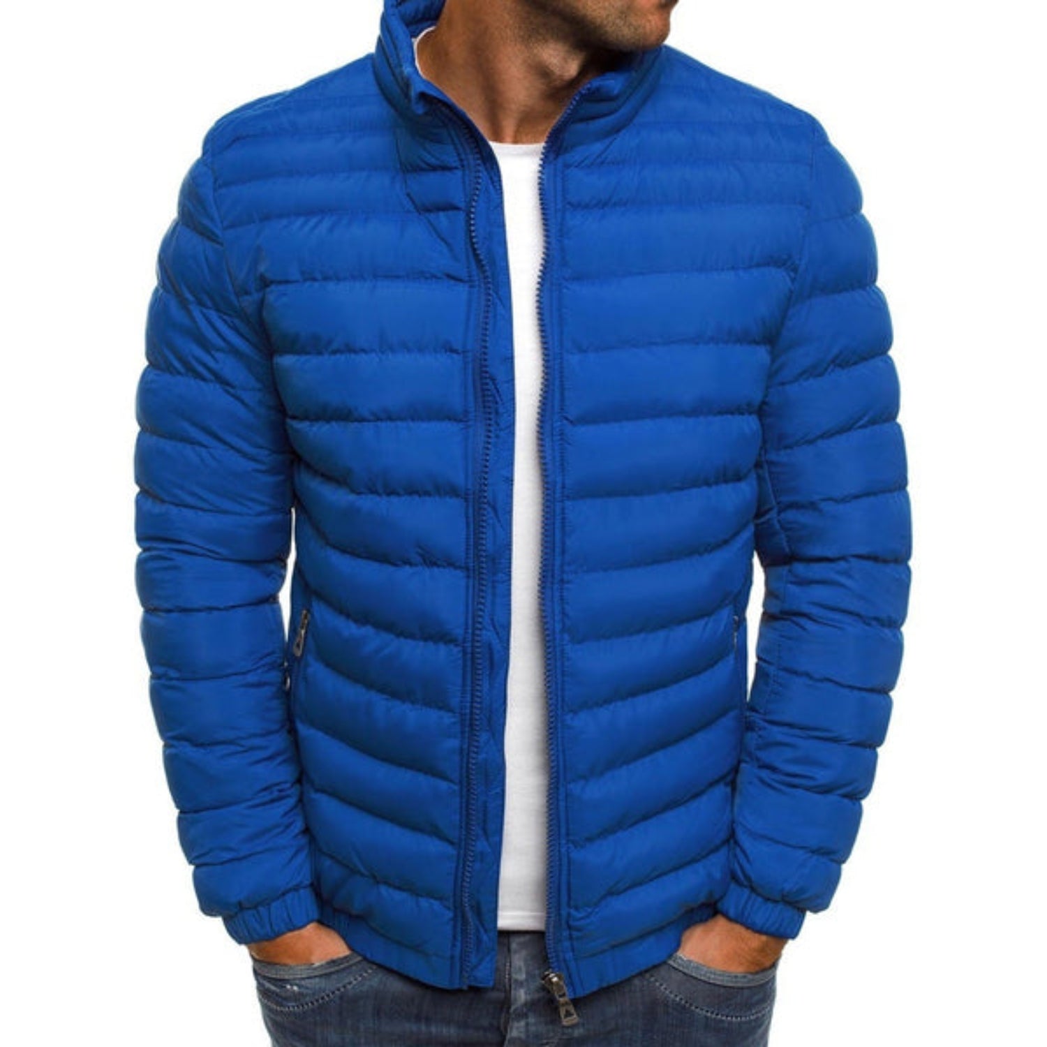 Stijlvolle heren pufferjas in diverse kleuren – warme isolatie, waterafstotend materiaal en comfortabele winterpasvorm.