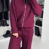 Tweedelige Set met Ritsjack en Wijde Broek