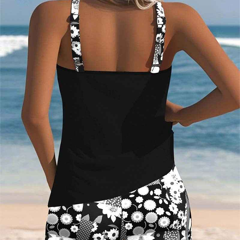 Dames Tankini met Brede Bandjes en Zwemshort
