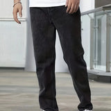 Casual heren denim jeans met losse pasvorm