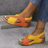Dames Sandalen met Kruisbanden en Plateauzool