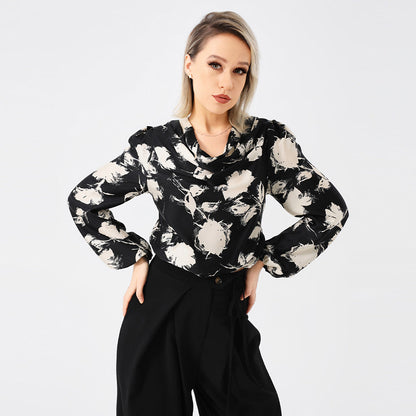 Elegante damesblouse met print, stijlvolle en modieuze top voor dagelijks gebruik of chique gelegenheden, met een verfijnd ontwerp voor een vrouwelijke uitstraling.