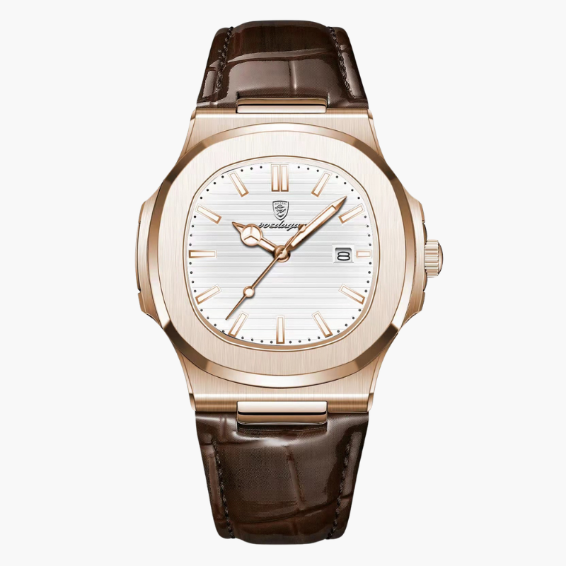 Chronograaf herenhorloge 41 mm met leren band