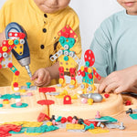 LittleBuilder Montessori gereedschapskist voor kinderen – educatief houten speelgoed dat fijne motoriek, probleemoplossend denken en creatief spel stimuleert.