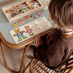 Boris de Beer houten verkleedpuzzel voor kinderen – duurzaam speelgoed, verwisselbare outfits en stimuleert creativiteit en motorische vaardigheden.