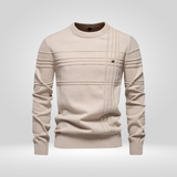 Gebreide heren trui slim fit katoenmix