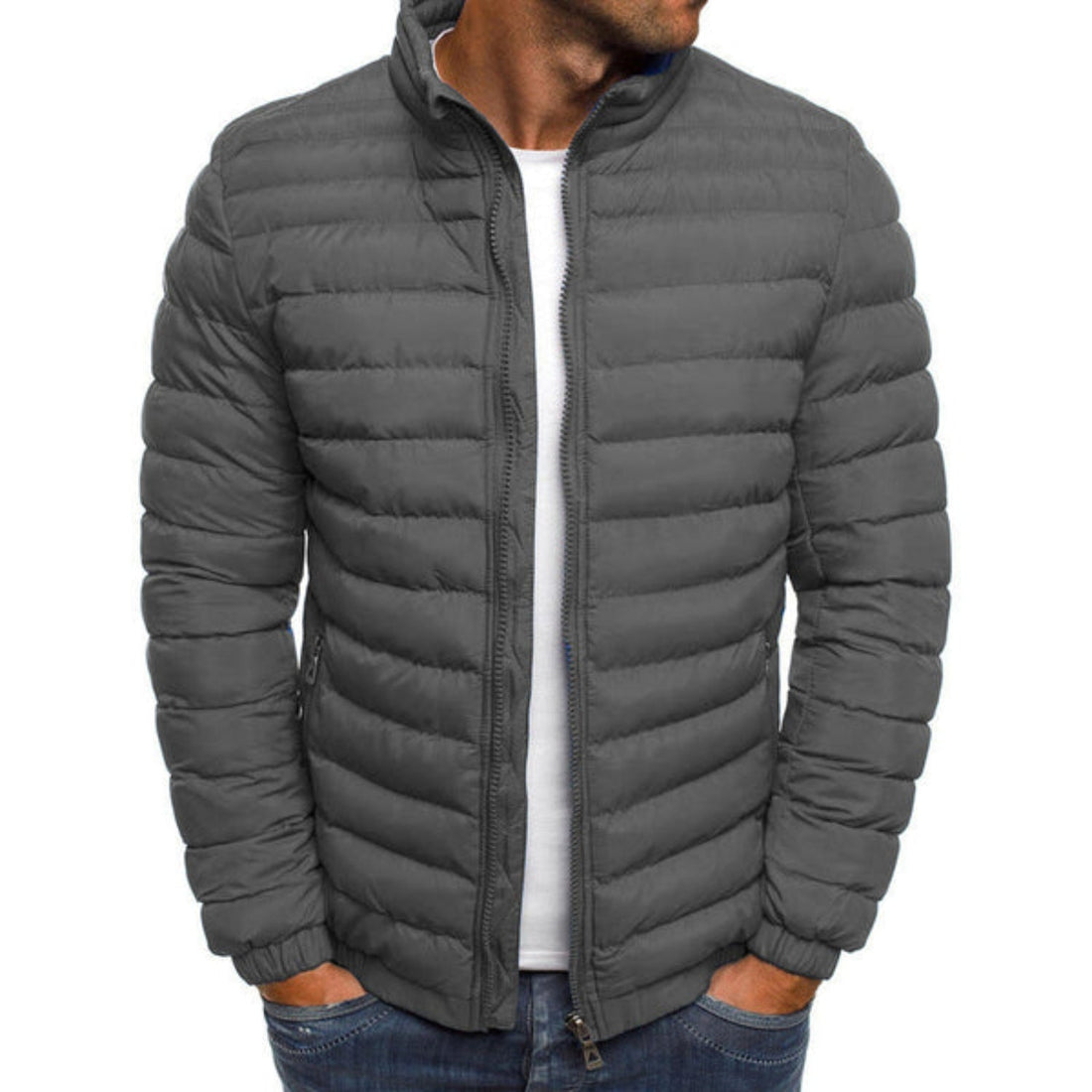 Stijlvolle heren pufferjas in diverse kleuren – warme isolatie, waterafstotend materiaal en comfortabele winterpasvorm.