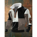 Fleece trui met hoge gevoerde kraag