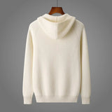 Heren hoodie van merinowol met honingraatstructuur
