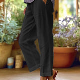 Dames Wijde Broek met Elastische Taille