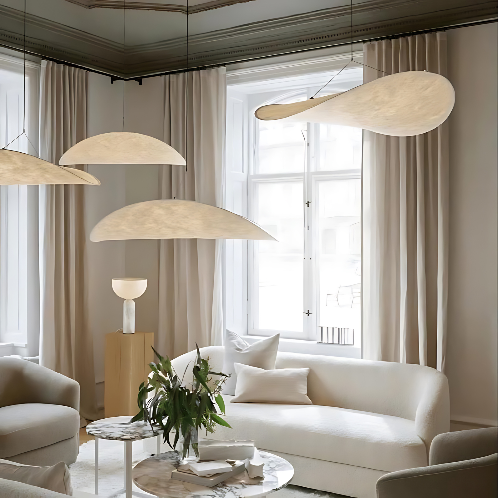 Design Hanglamp Japandi – luxe boho plafondlamp in natuurlijke tinten, hoogwaardig materiaal en moderne stijlvolle verlichting voor elk interieur.