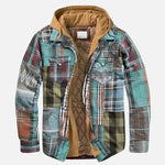 Leon heren jas met ruitpatroon en capuchon in diverse kleuren – warme voering, waterafstotend materiaal en comfortabele pasvorm voor koude dagen.