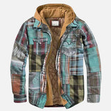 Leon heren jas met ruitpatroon en capuchon in diverse kleuren – warme voering, waterafstotend materiaal en comfortabele pasvorm voor koude dagen.