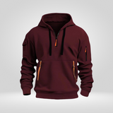 Half zip hoodie met zakken en regular fit