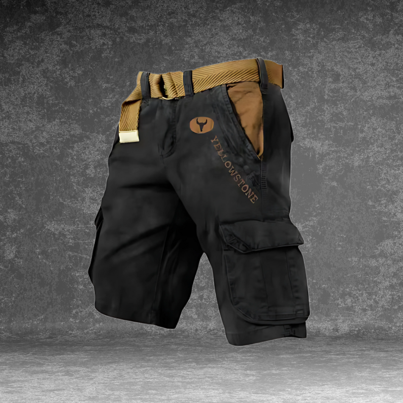 Korte cargo broek voor heren – stevige stof met functionele zakken en comfortabele, ontspannen pasvorm voor casual zomerse looks