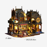 Betoverend Boekenhuis 3D houten puzzel met magische LED-verlichting – educatief en creatief speelgoed dat motoriek en fantasie stimuleert bij kinderen.