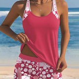 Dames Tankini met Brede Bandjes en Zwemshort